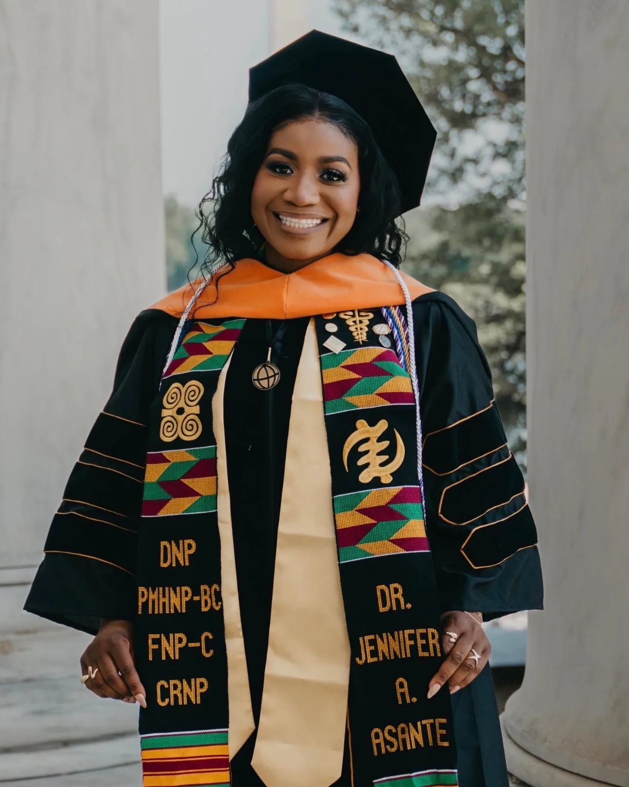 Dr. Jennifer Asante at her doctoral graduation
